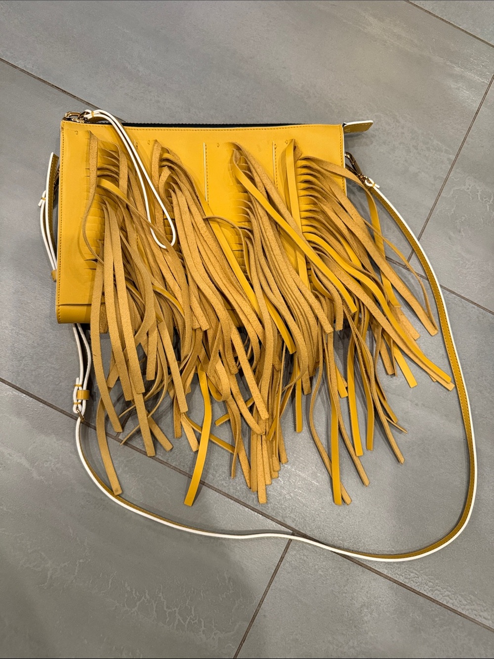 Marni Leather Fringe Cross Body and Clutch Bag